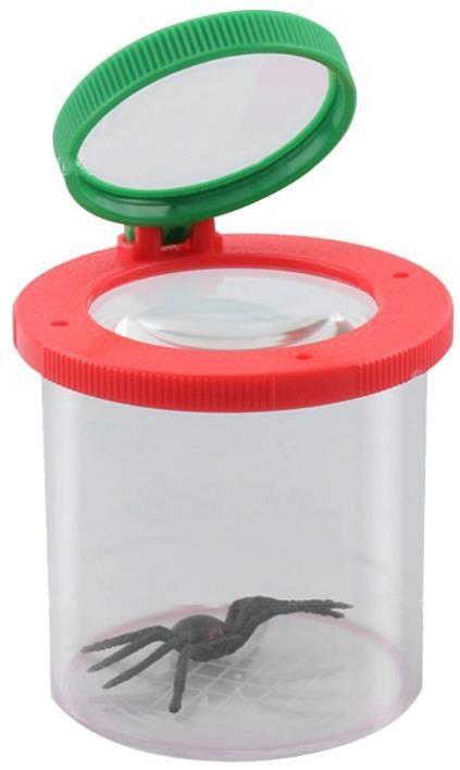 Plastic Container with a Magnifying Glass Lid for Collecting Ants, Insects, etc.