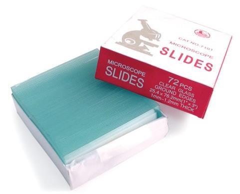 Microscope slides.