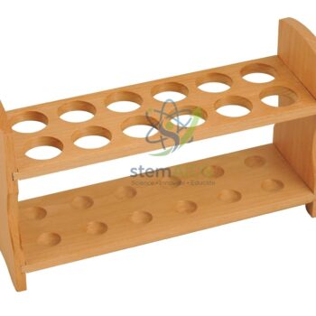Test Tube Stand, Wooden, Without Drying Pegs - General Lab Products | STEMAids