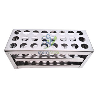 Test Tube Stand, Aluminium/Stainless Steel, 3 Tier - General Lab Products | STEMAids