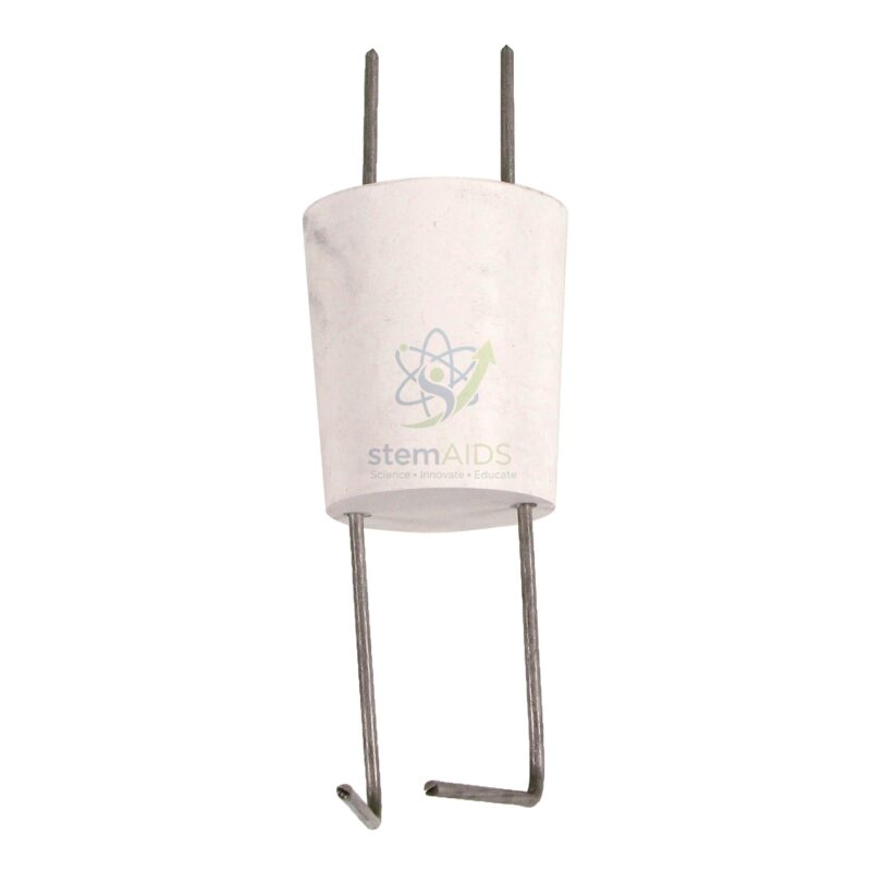 Nickel Electrodes Mounted on Plug 1 Nickel Electrodes Mounted on Plug - Physics Equipments | STEMAids