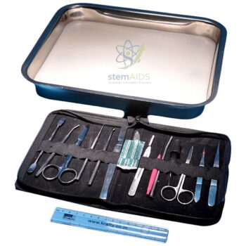 Dissecting Instruments, Deluxe Set of 14 with Dissecting Tray - Biology Lab Products | STEMAids