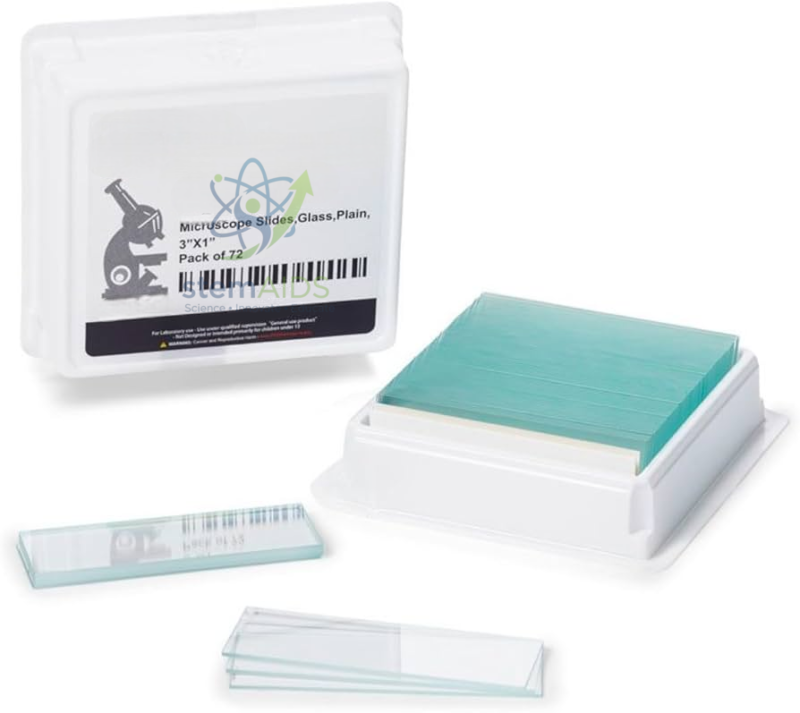 Microscope Slides, Glass, Plain 1 Microscope Slides, Glass, Plain - Biology Lab Products | STEMAids