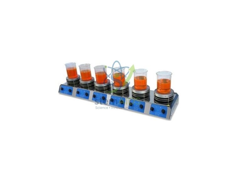 Multiposition magnetic stirrer with inline heating 1 Multiposition magnetic stirrer with inline heating - General Lab Products | STEMAids