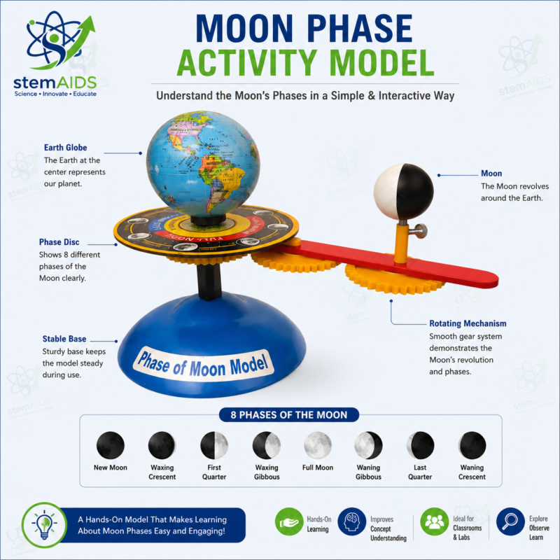 Moon Phase Activity Model 1 Moon Phase Activity Model - Astronomy Lab Kits | STEMAids