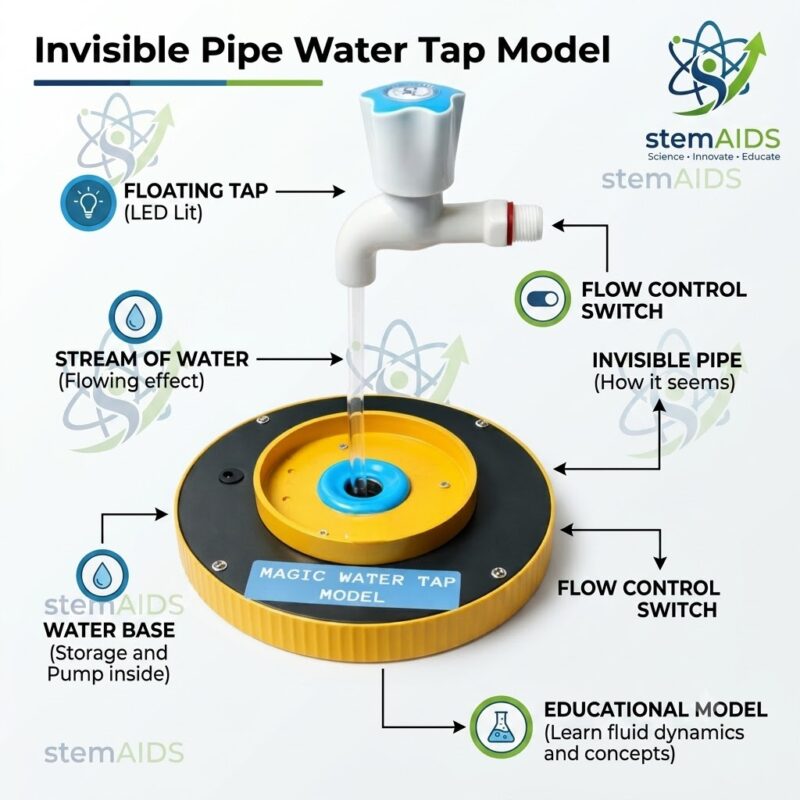 Invisible Pipe Water Tap Model 1 Invisible Pipe Water Tap Model - Stem Kits | STEMAids