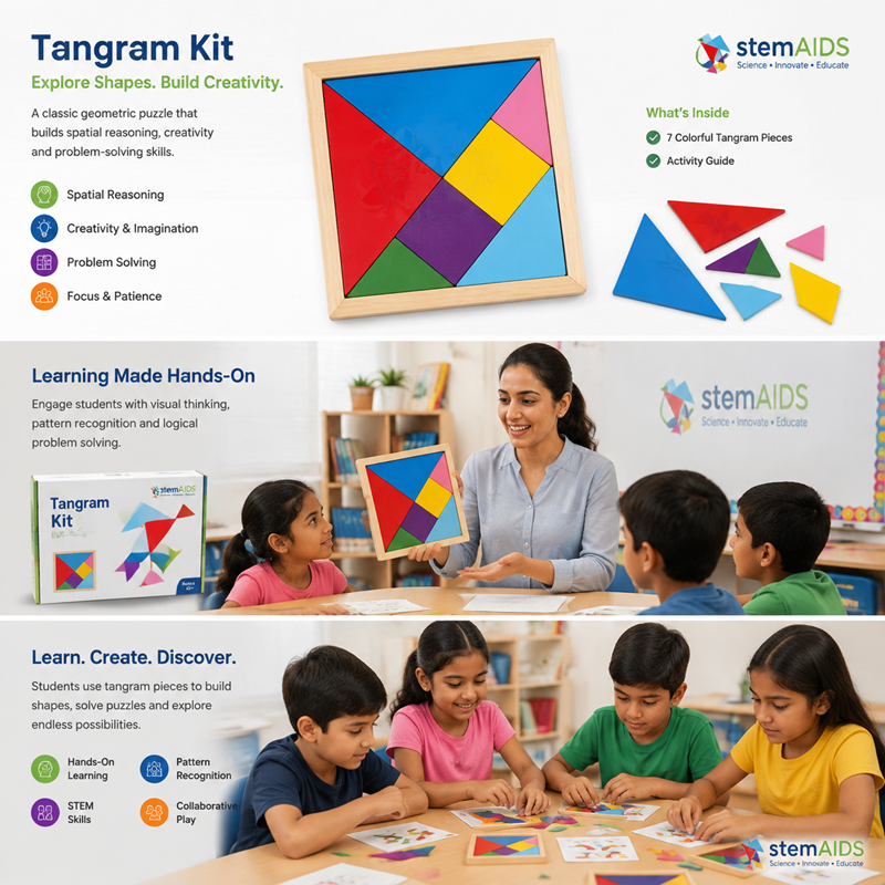 Tangram Kit 1 Tangram Kit - Maths Kit | STEMAids
