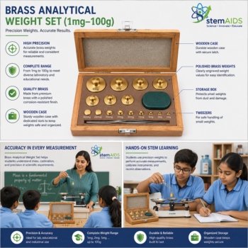 Brass Analytical Weight Set (1mg–100g) - Measuring Instruments | STEMAids