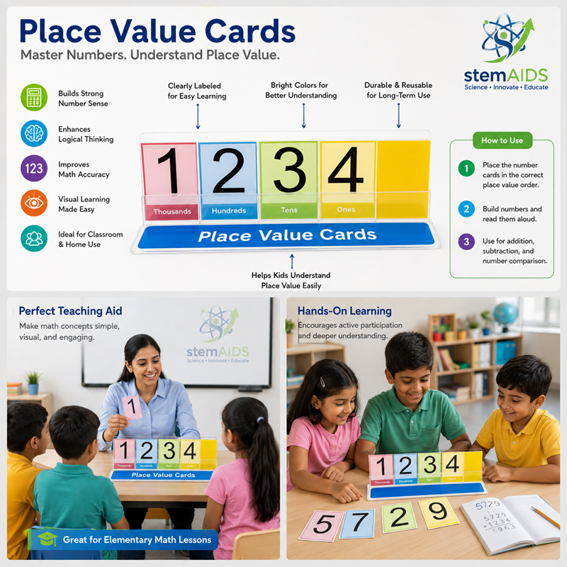 Place Value Cards 1 Place Value Cards - Maths Kit | STEMAids