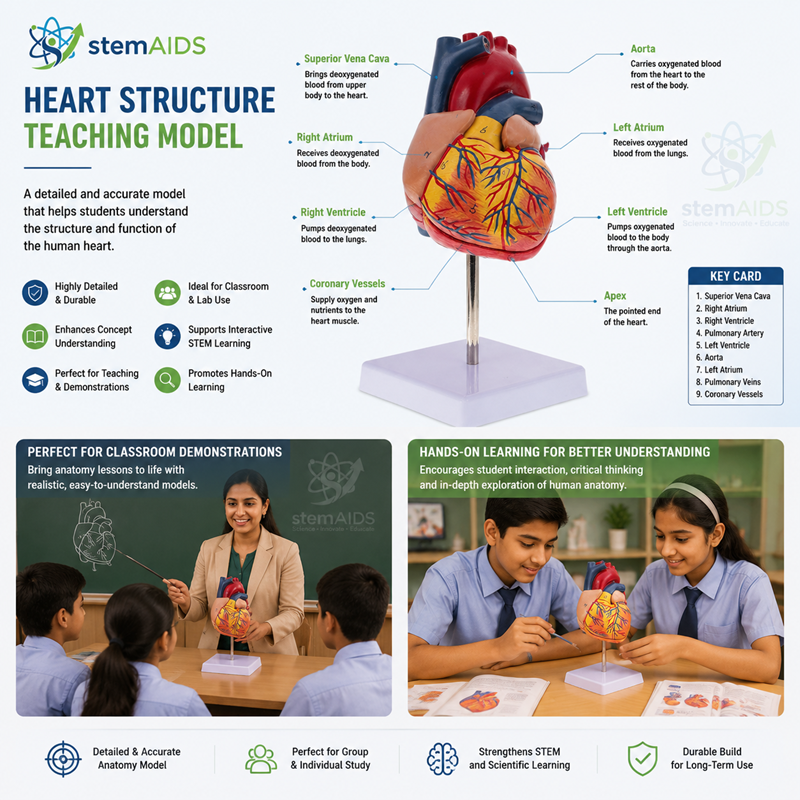 Heart Structure Teaching Model 1 Heart Structure Teaching Model - Anatomy Models | STEMAids