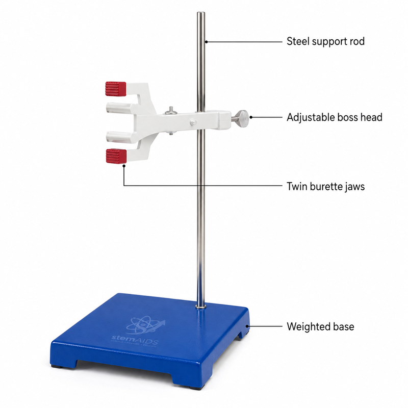 Laboratory Burette Stand 1 Laboratory Burette Stand - Metalware | STEMAids