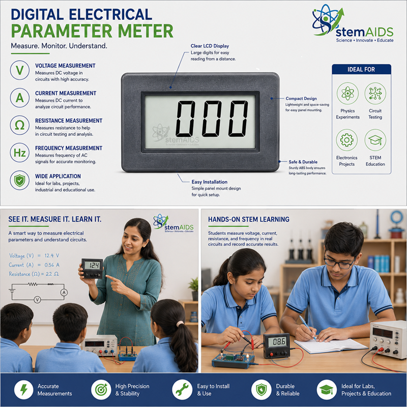 Digital Electrical Parameter Meter 1 Digital Electrical Parameter Meter - Measuring Instruments | STEMAids