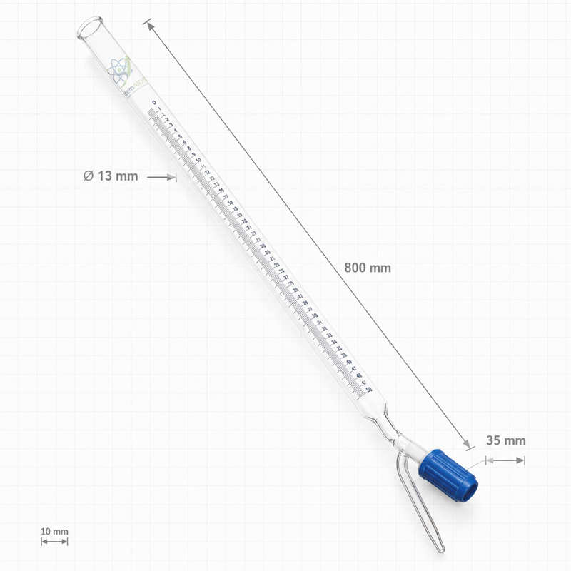 Glass Burette 50ml with Rota Flow Control 1 Glass Burette 50ml with Rota Flow Control - Lab Glassware | STEMAids