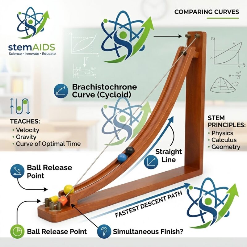 Brachistochrone Experiment Model 1 Brachistochrone Experiment Model - Stem Kits | STEMAids