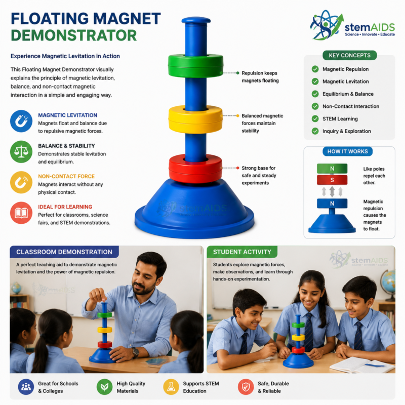 Floating Magnet Demonstrator 1 Floating Magnet Demonstrator - Stem Kits | STEMAids