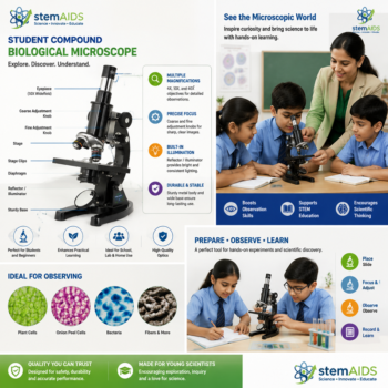 Student Compound Biological Microscope - Microscope & Optics | STEMAids