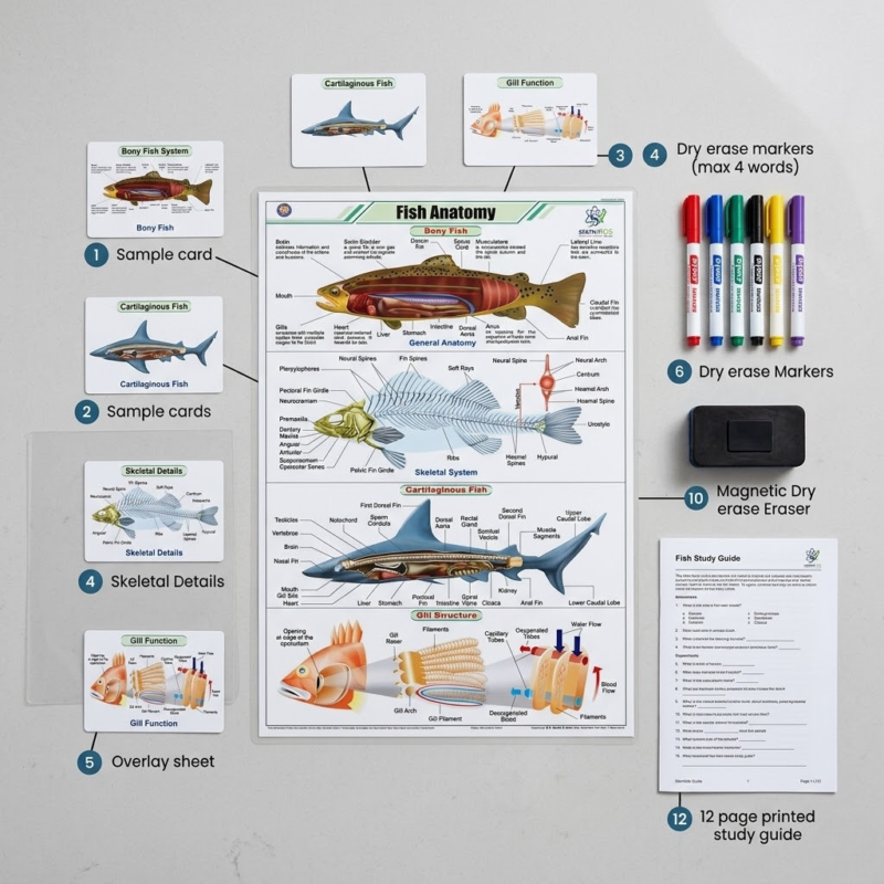 Fish Internal Anatomy Chart 1 Fish Internal Anatomy Chart - Educational Charts | STEMAids