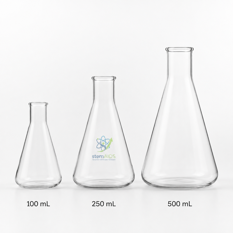 Borosilicate Conical Flask 250ml 1 Borosilicate Conical Flask 250ml - Lab Glassware | STEMAids