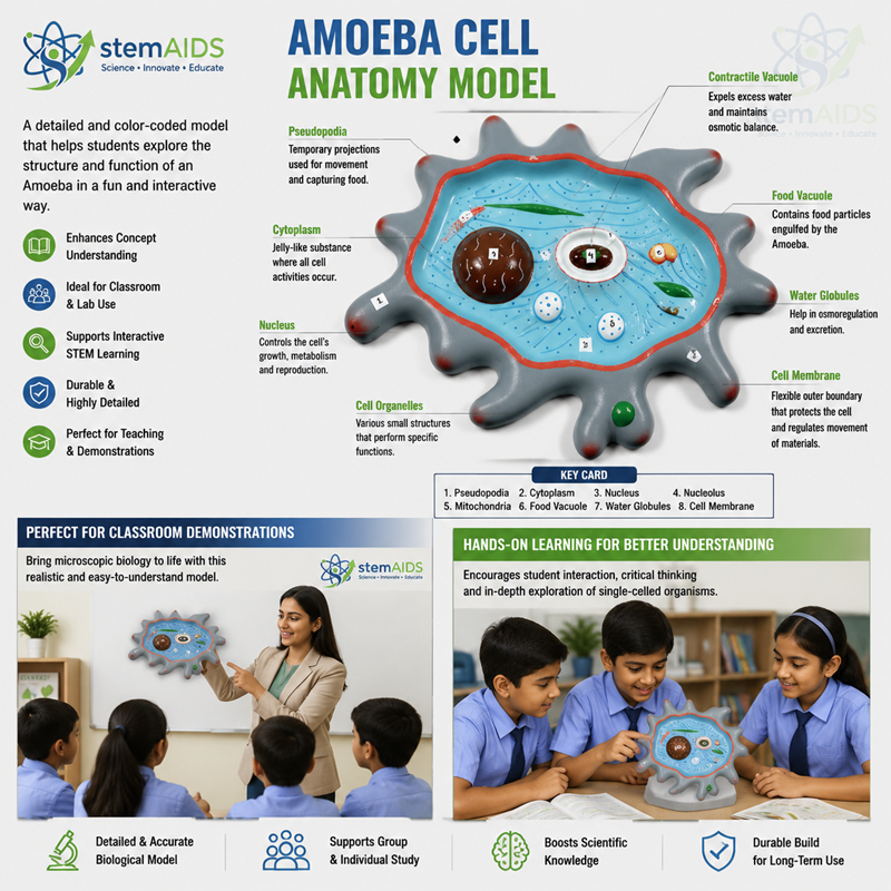 Amoeba Cell Anatomy Model 1 Amoeba Cell Anatomy Model - Biology Models | STEMAids