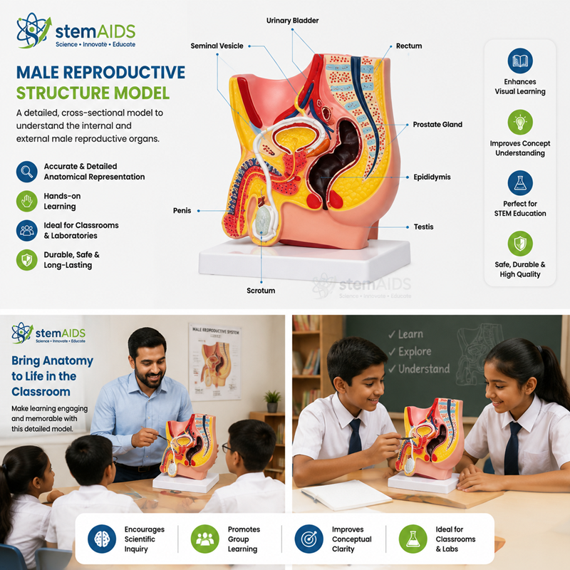 Male Reproductive Structure Model 1 Male Reproductive Structure Model - Anatomy Models | STEMAids