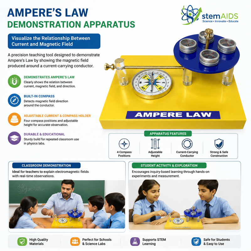 Ampere's Law Demonstration Apparatus 1 Ampere's Law Demonstration Apparatus - Stem Kits | STEMAids