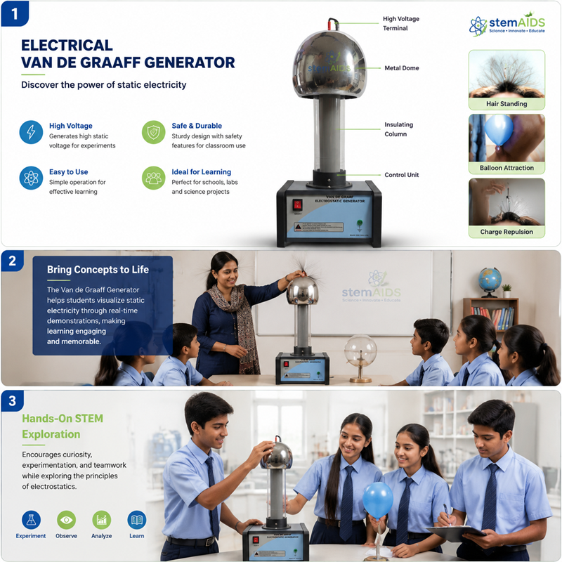 Electrical Van De Graaff Generator 1 Electrical Van De Graaff Generator - Stem Kits | STEMAids